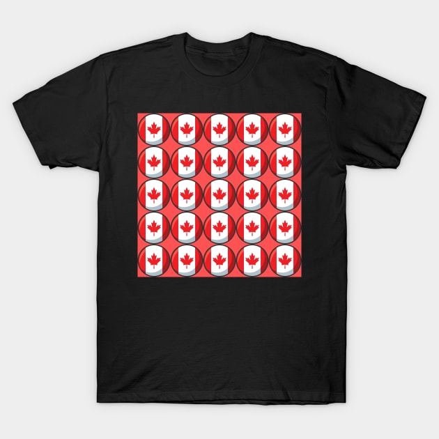 Canada National Flag Pattern T-Shirt by CONCEPTDVS